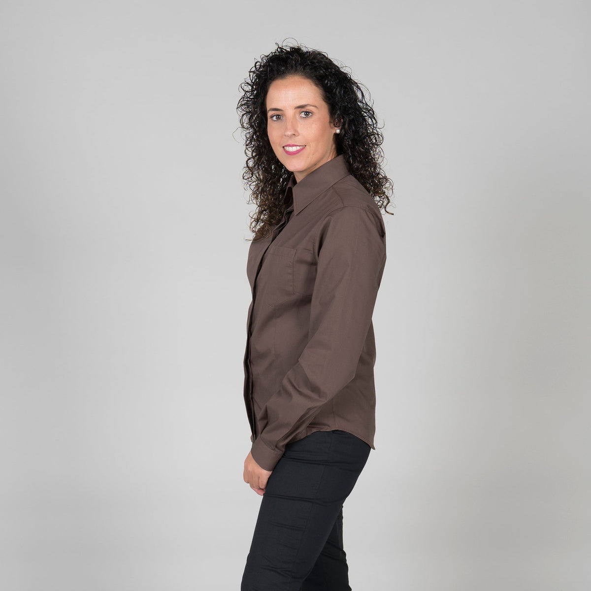 BLUSA MUJER BOTON OCULTO M/L - Gary's