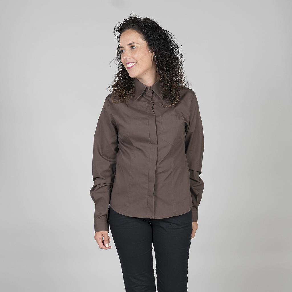 BLUSA MUJER BOTON OCULTO M/L - Gary's
