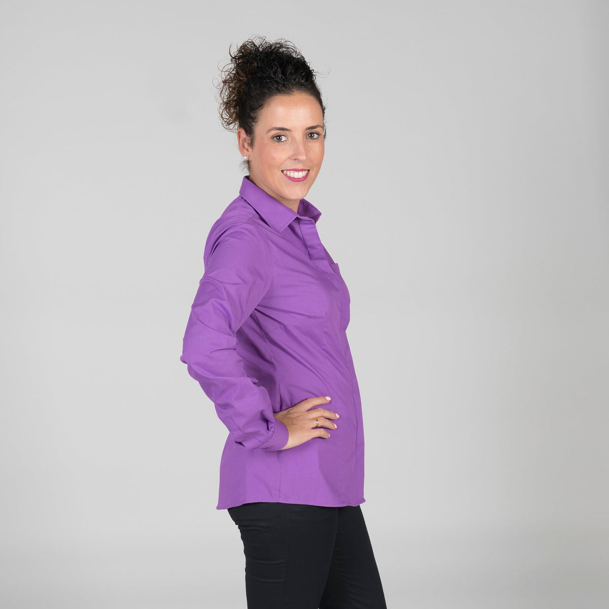 BLUSA MUJER BOTON OCULTO M/L - Gary's