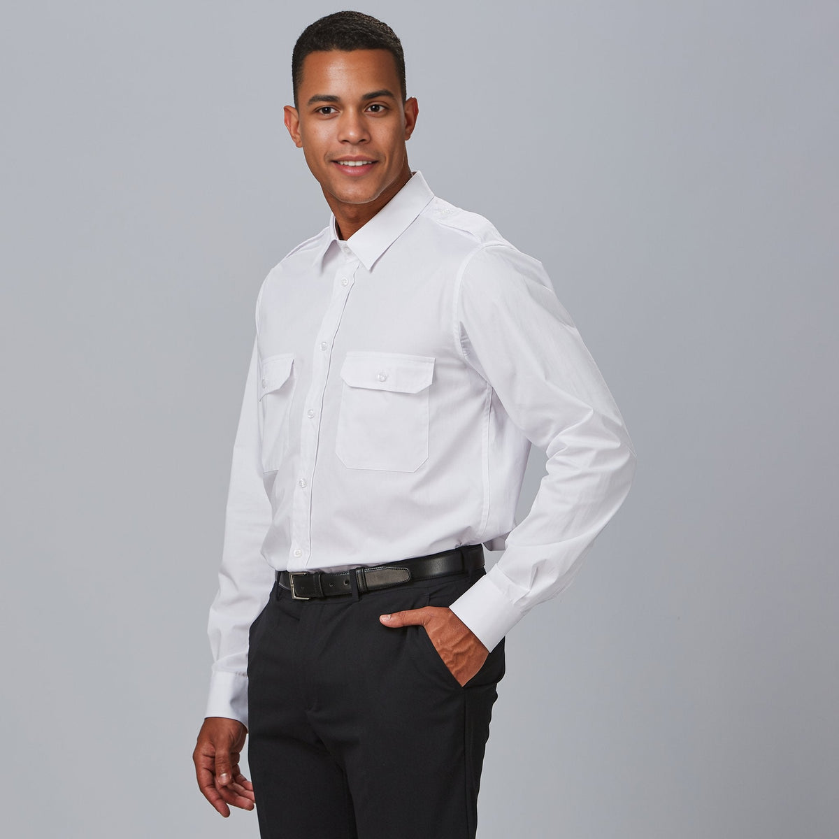 CAMISA UNISEX CHARRETERAS M/L ELASTAN - Gary's