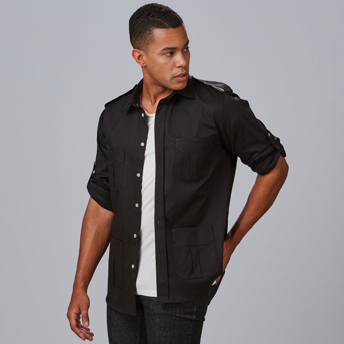 CAMISA UNISEX MANGA ROLL UP MICHELE - Gary's