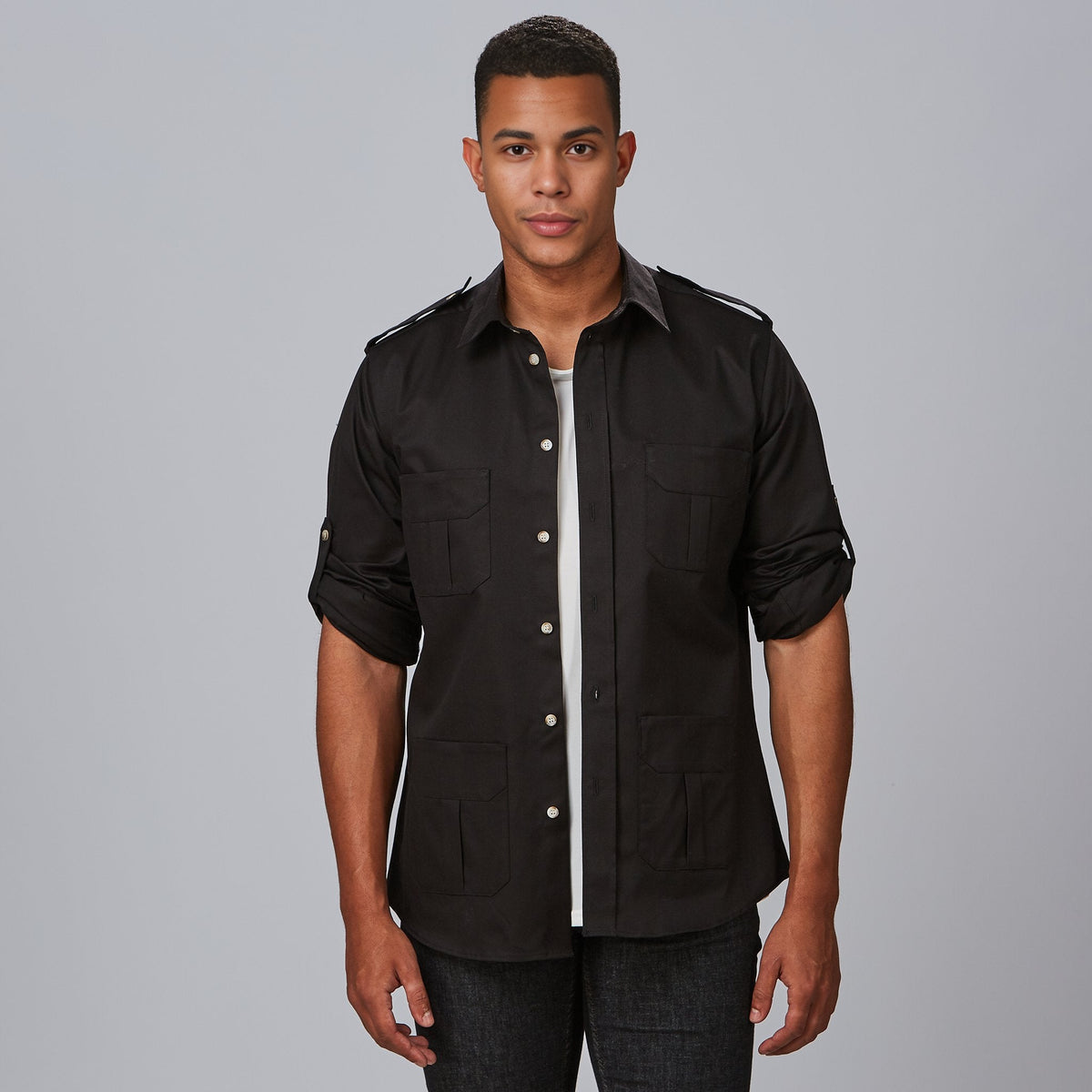 CAMISA UNISEX MANGA ROLL UP MICHELE - Gary's