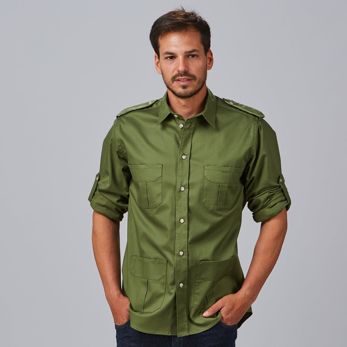 CAMISA UNISEX MANGA ROLL UP MICHELE - Gary's