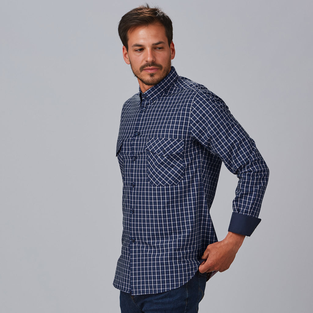 CAMISA HOMBRE SLIM FIT CUADROS FAUSTO - Gary's