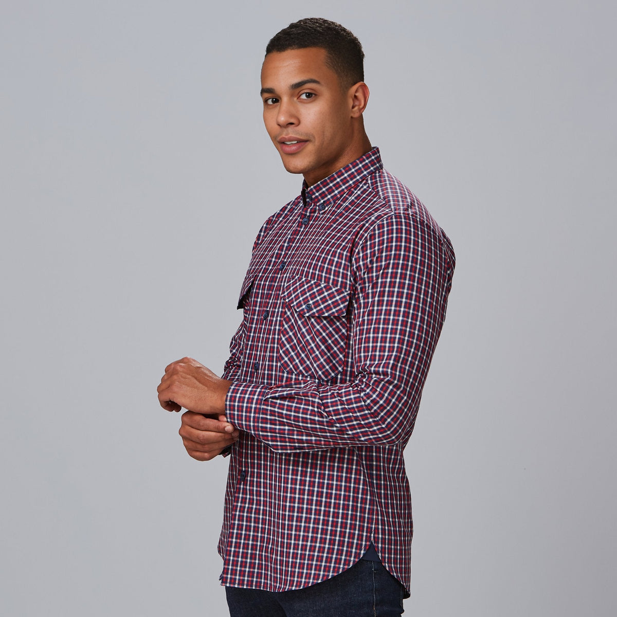 CAMISA HOMBRE SLIM FIT CUADROS FAUSTO - Gary's