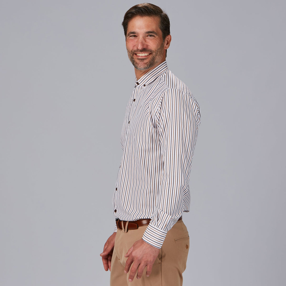 CAMISA HOMBRE RAYAS BICOLOR SLIM FIT ALESSANDRO - Gary's