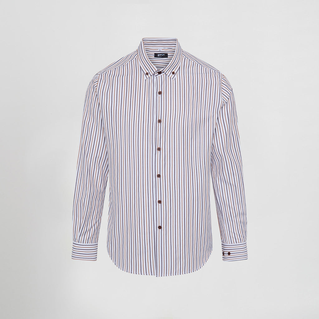 CAMISA HOMBRE RAYAS BICOLOR SLIM FIT ALESSANDRO - Gary's