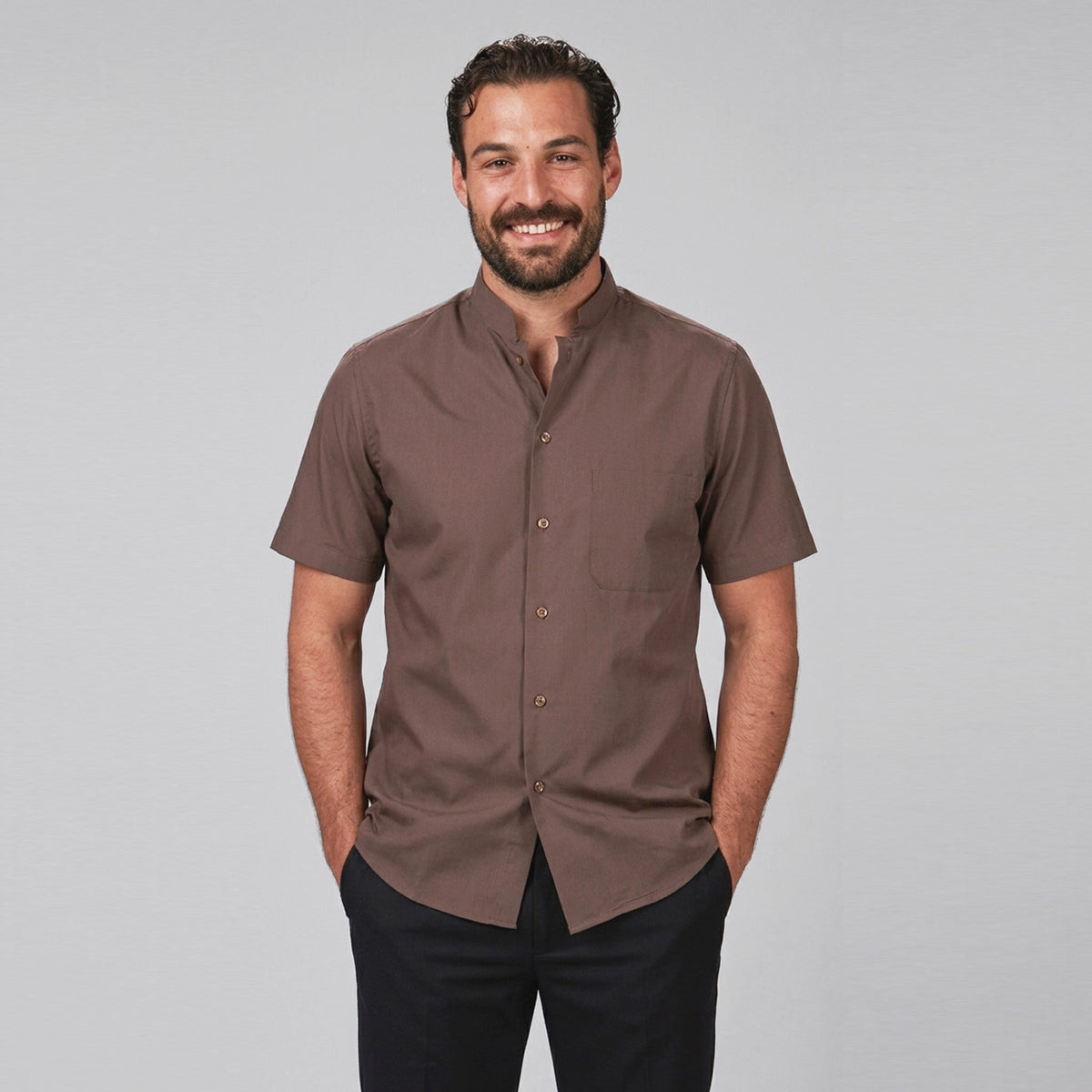 CAMISA HOMBRE CUELLO MAO M/CORTA - Gary's