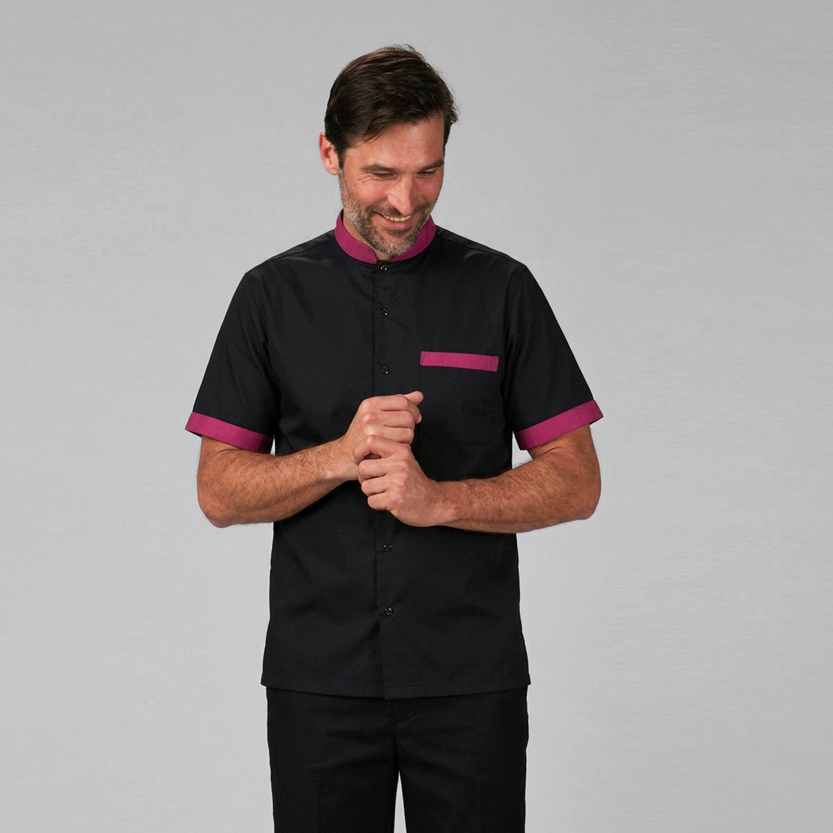 CAMISA HOMBRE CUELLO MAO M/C COMBI - Gary's