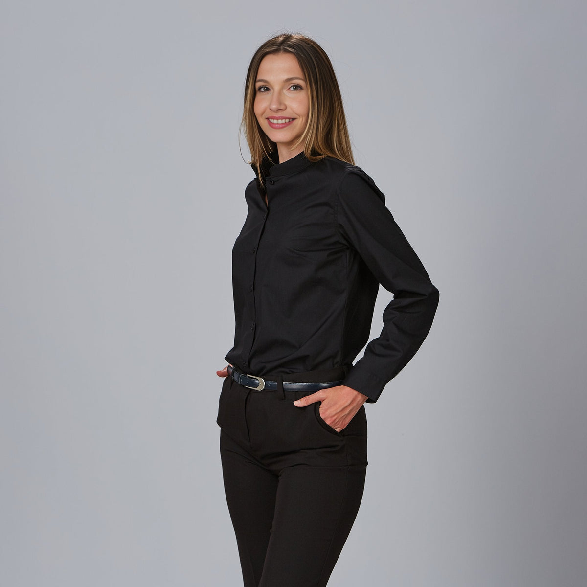 CAMISA MUJER M/L C/MAO POP. - Gary's