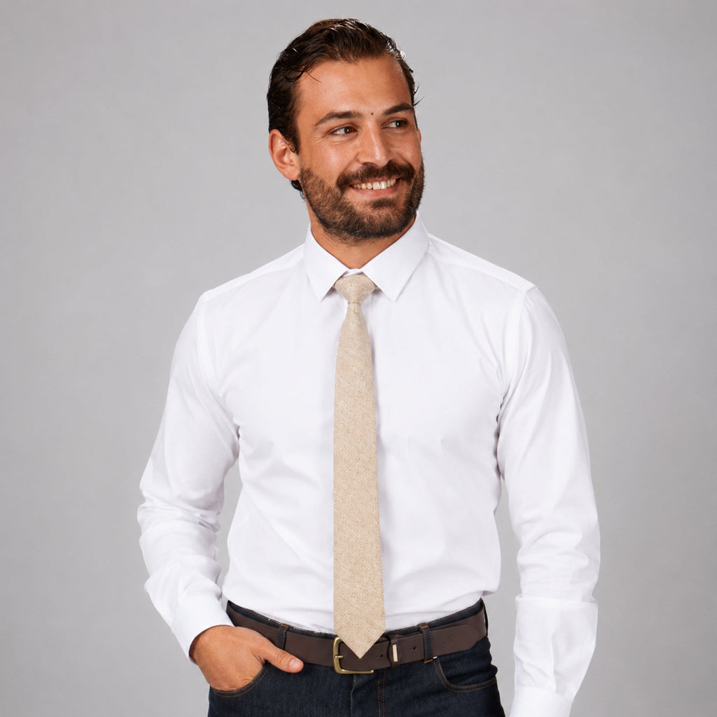 CORBATA CON NUDO DE PALA ESTRECHA
