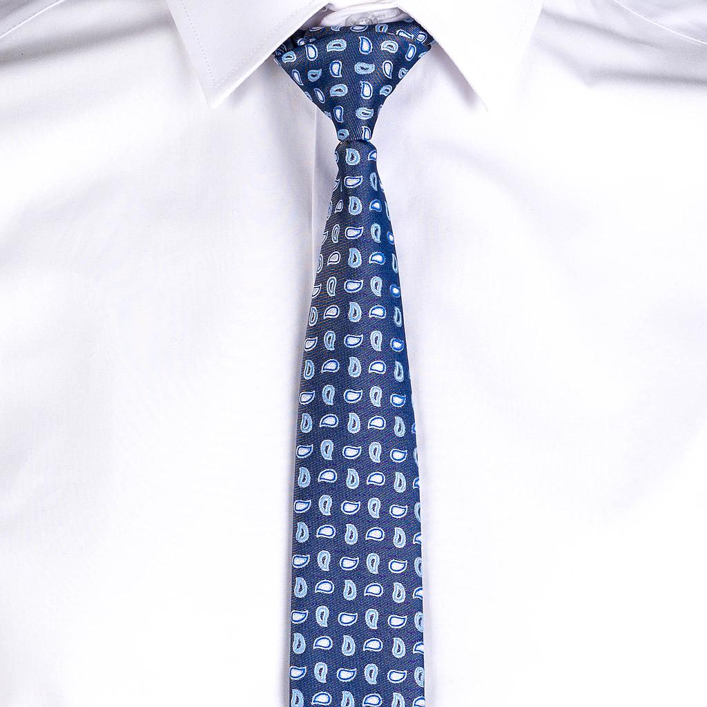 CORBATA CON NUDO DE PALA ESTRECHA JACQUARD - Gary's