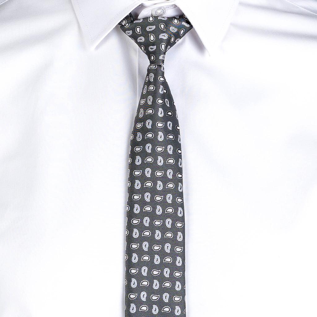 CORBATA CON NUDO DE PALA ESTRECHA JACQUARD - Gary's