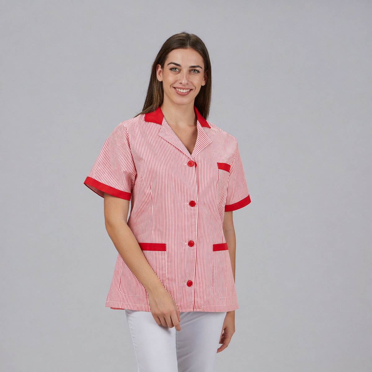 BATA MUJER CORTA VICHY M/C COMBINADA - Gary's