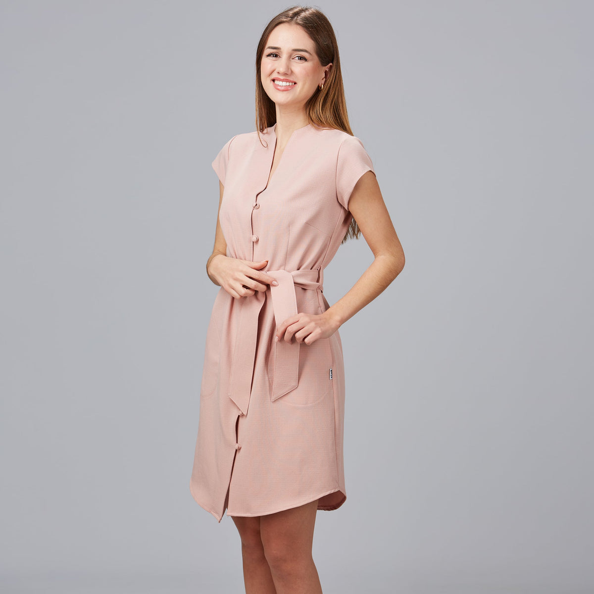 VESTIDO BOTON FORRADO VIVAZ X.LINEN - Gary's