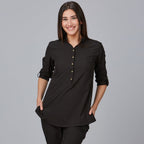 BLUSA MUJER CUELLO MAO VINCA - Gary's
