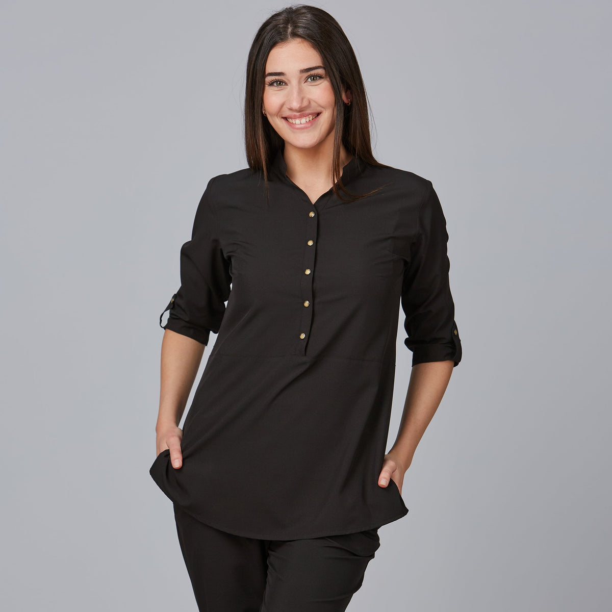 BLUSA MUJER CUELLO MAO VINCA - Gary's