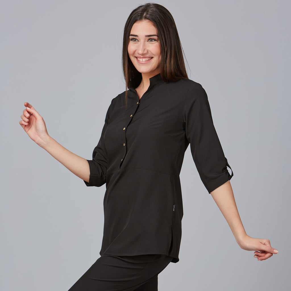 BLUSA MUJER CUELLO MAO VINCA - Gary's