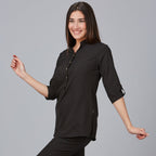 BLUSA MUJER CUELLO MAO VINCA - Gary's