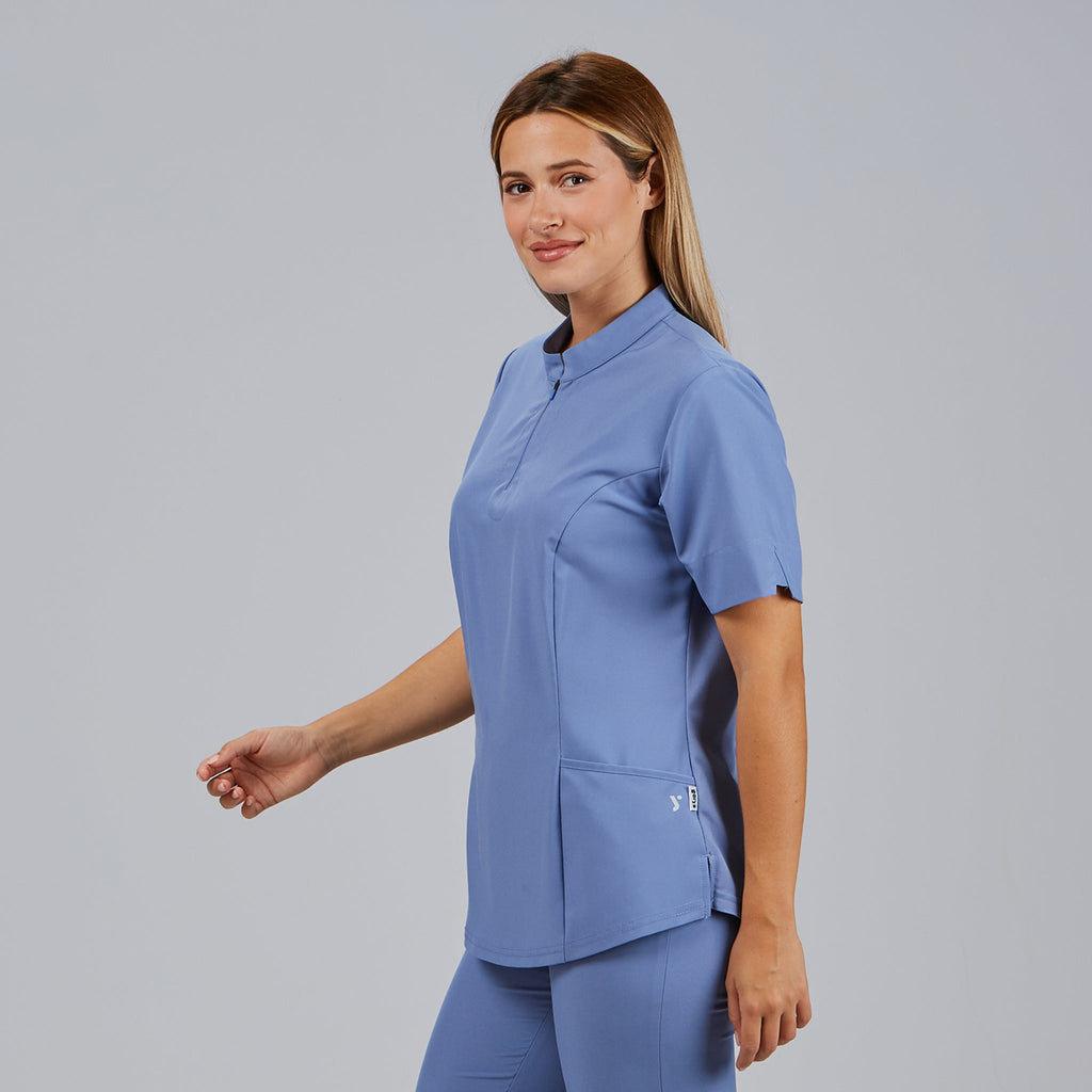 BLUSA MUJER CREMALLERA ESCOTE M/C MARA - Gary's