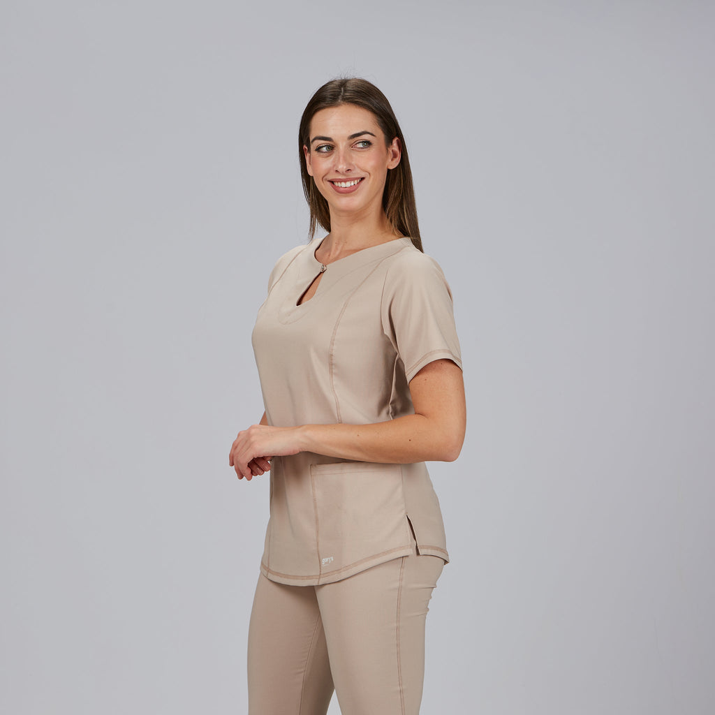 BLUSA MUJER ESCOTE LAGRIMA M/C MARIA - Gary's