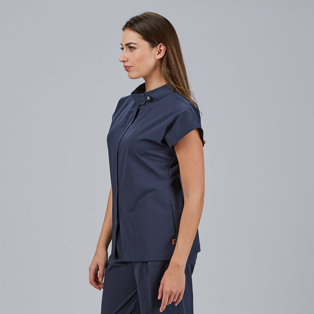 BLUSA MUJER ABIERTA CREMALLERA M/C MUSA - Gary's