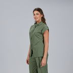 BLUSA MUJER ABIERTA CREMALLERA M/C MUSA - Gary's