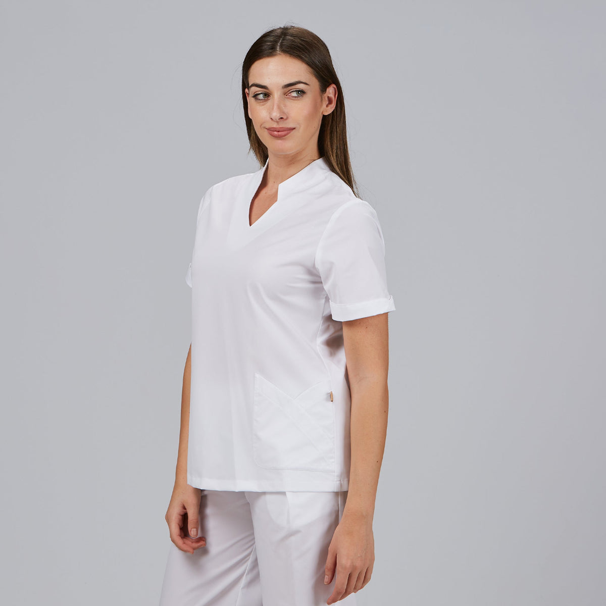 BLUSA MUJER CERRADA BOLSILLOS M/C MAY - Gary's