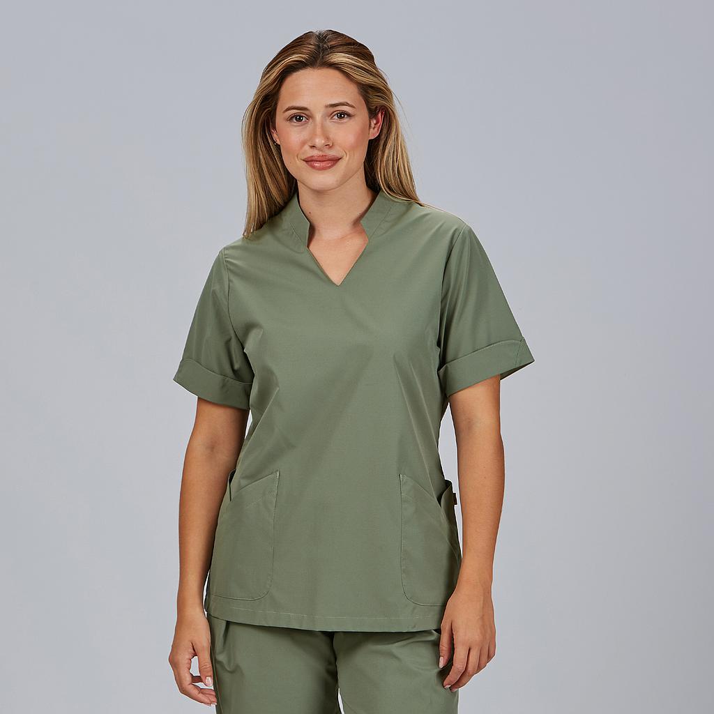 BLUSA MUJER CERRADA BOLSILLOS M/C MAY - Gary's