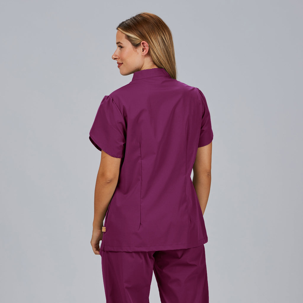 BLUSA MUJER BOTON OCULTO M/C LINA - Gary's