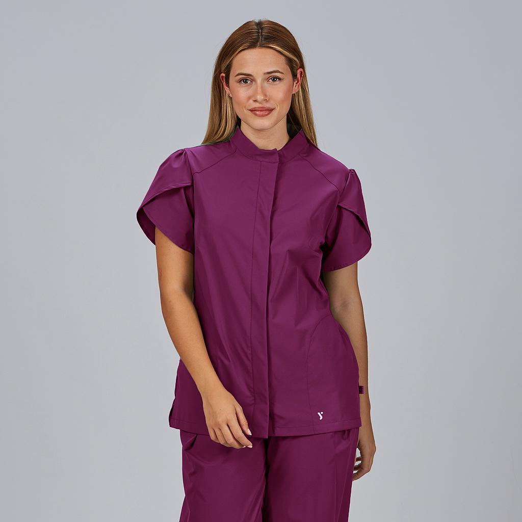 BLUSA MUJER BOTON OCULTO M/C LINA - Gary's