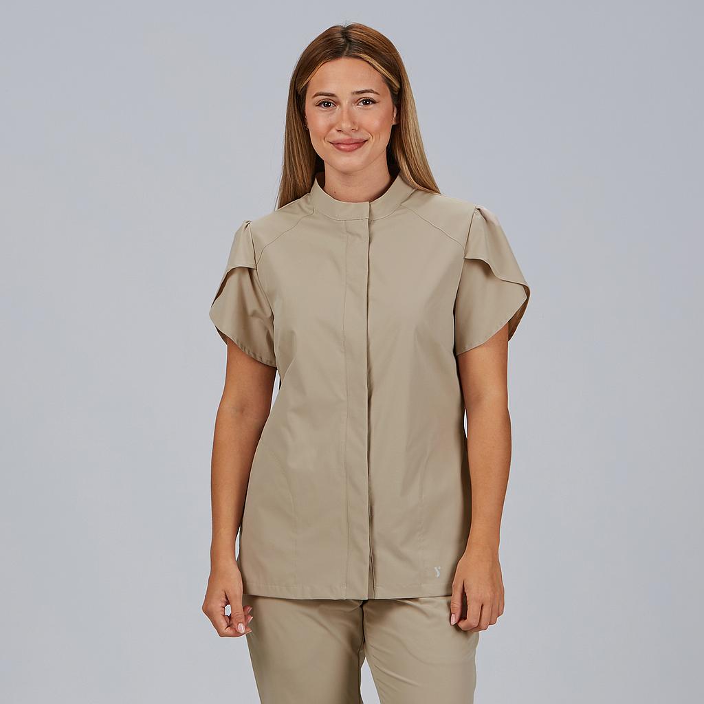 BLUSA MUJER BOTON OCULTO M/C LINA - Gary's