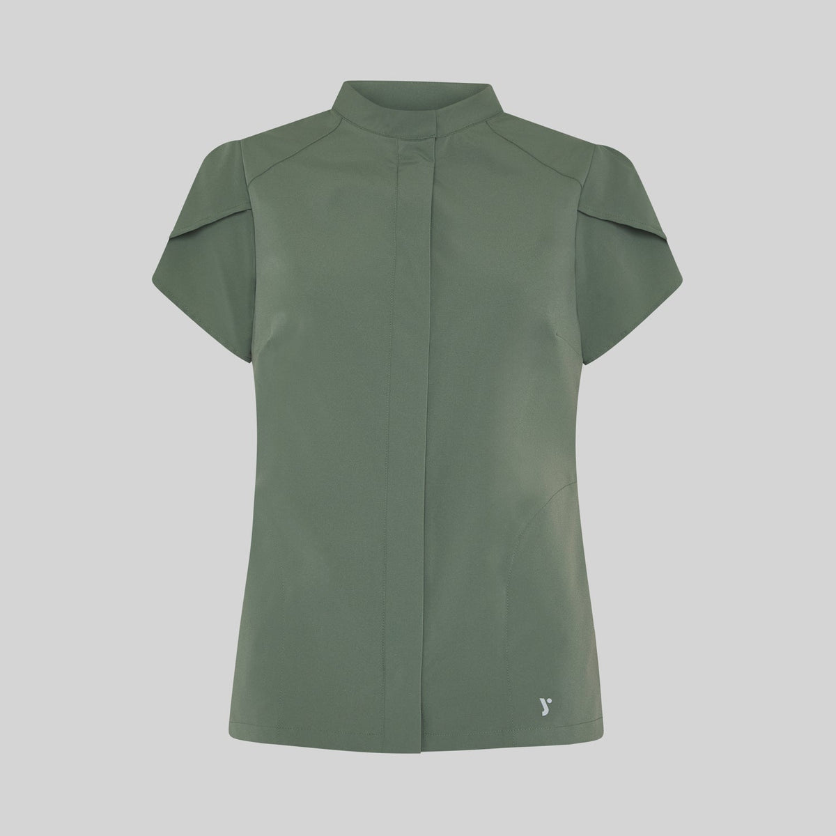 BLUSA MUJER BOTON OCULTO M/C LINA - Gary's