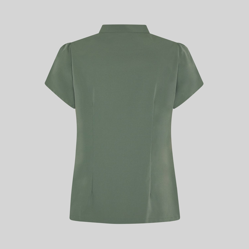 BLUSA MUJER BOTON OCULTO M/C LINA - Gary's