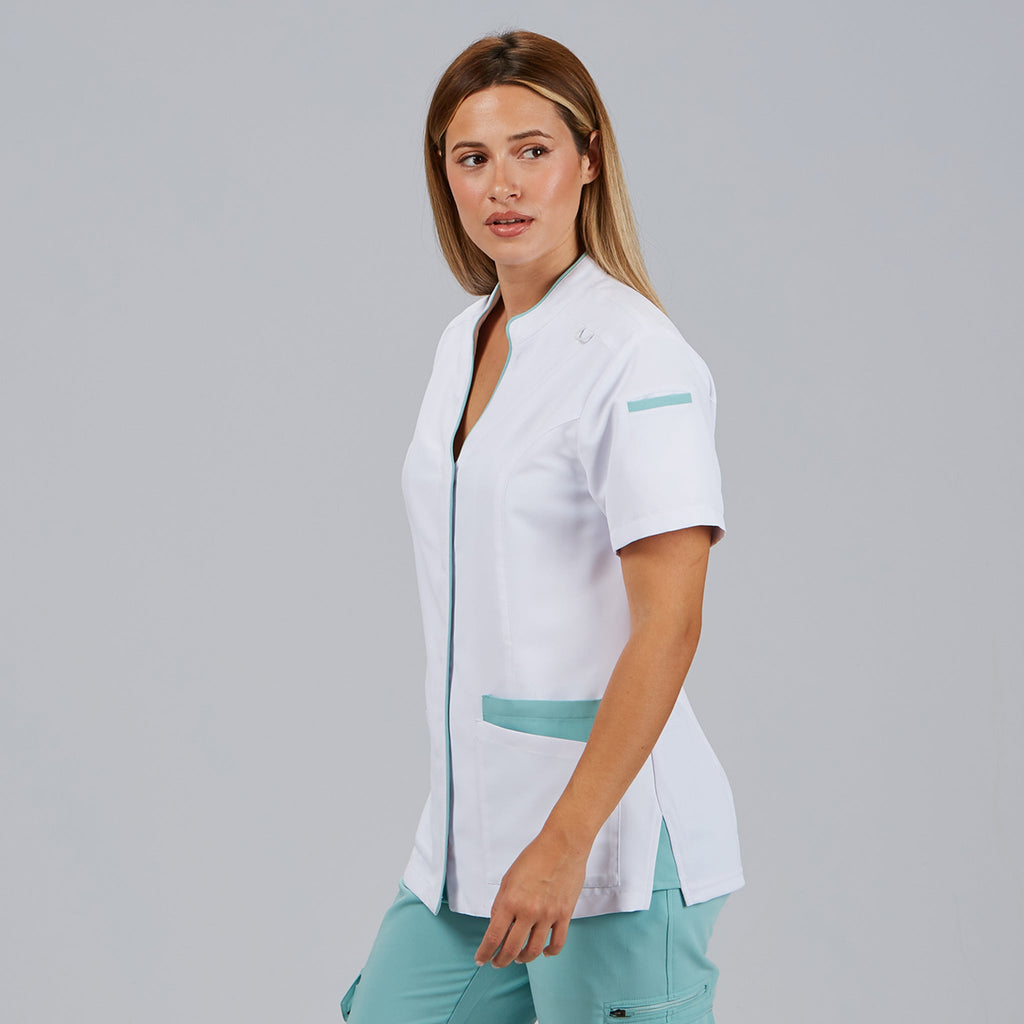 BLUSA MUJER ABIERTA CUELLO MAO M/C YLENA - Gary's