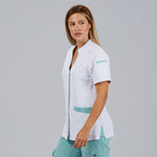 BLUSA MUJER ABIERTA CUELLO MAO M/C YLENA - Gary's