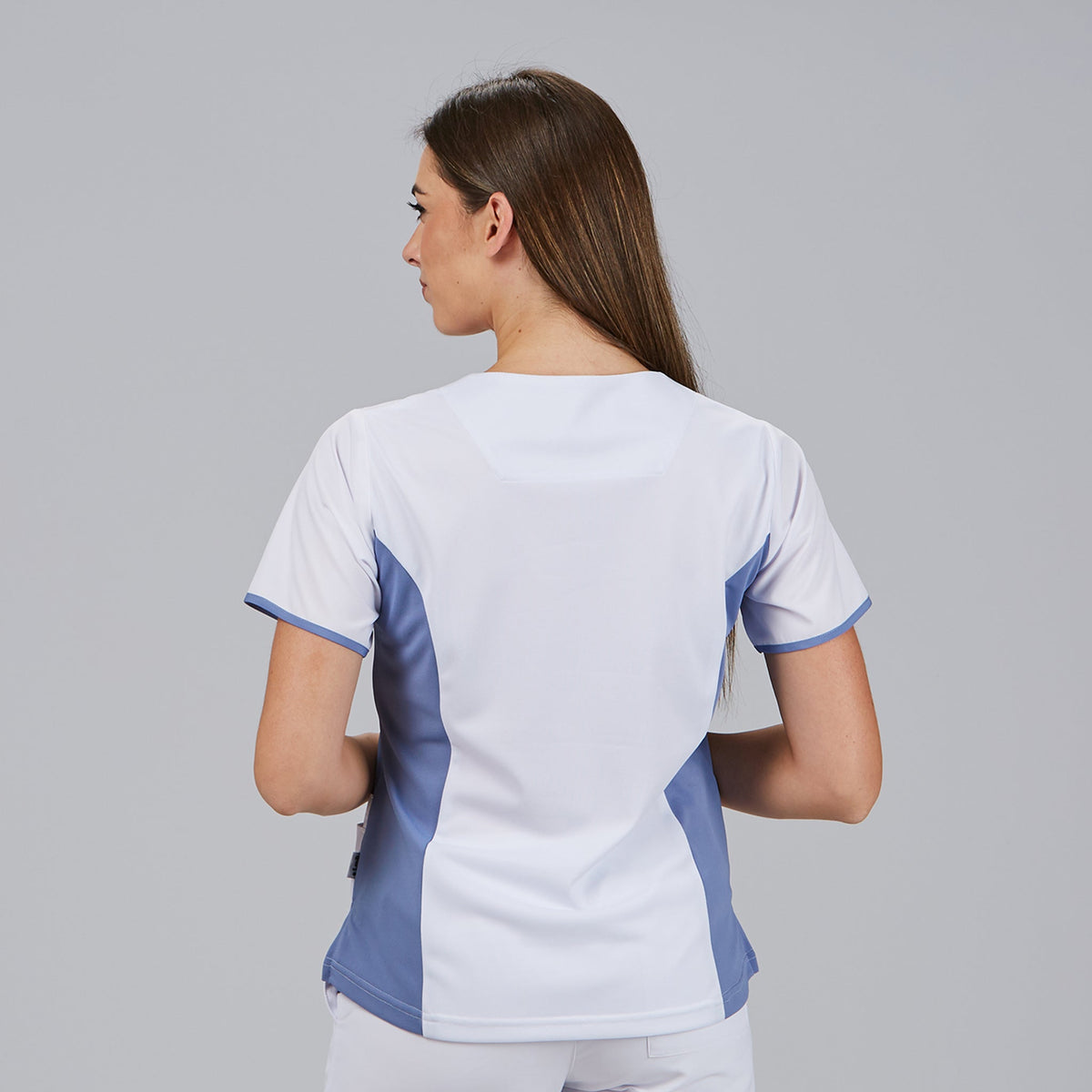 BLUSA MUJER ESCOTE PICO COMBINADA M/C CLEO - Gary's