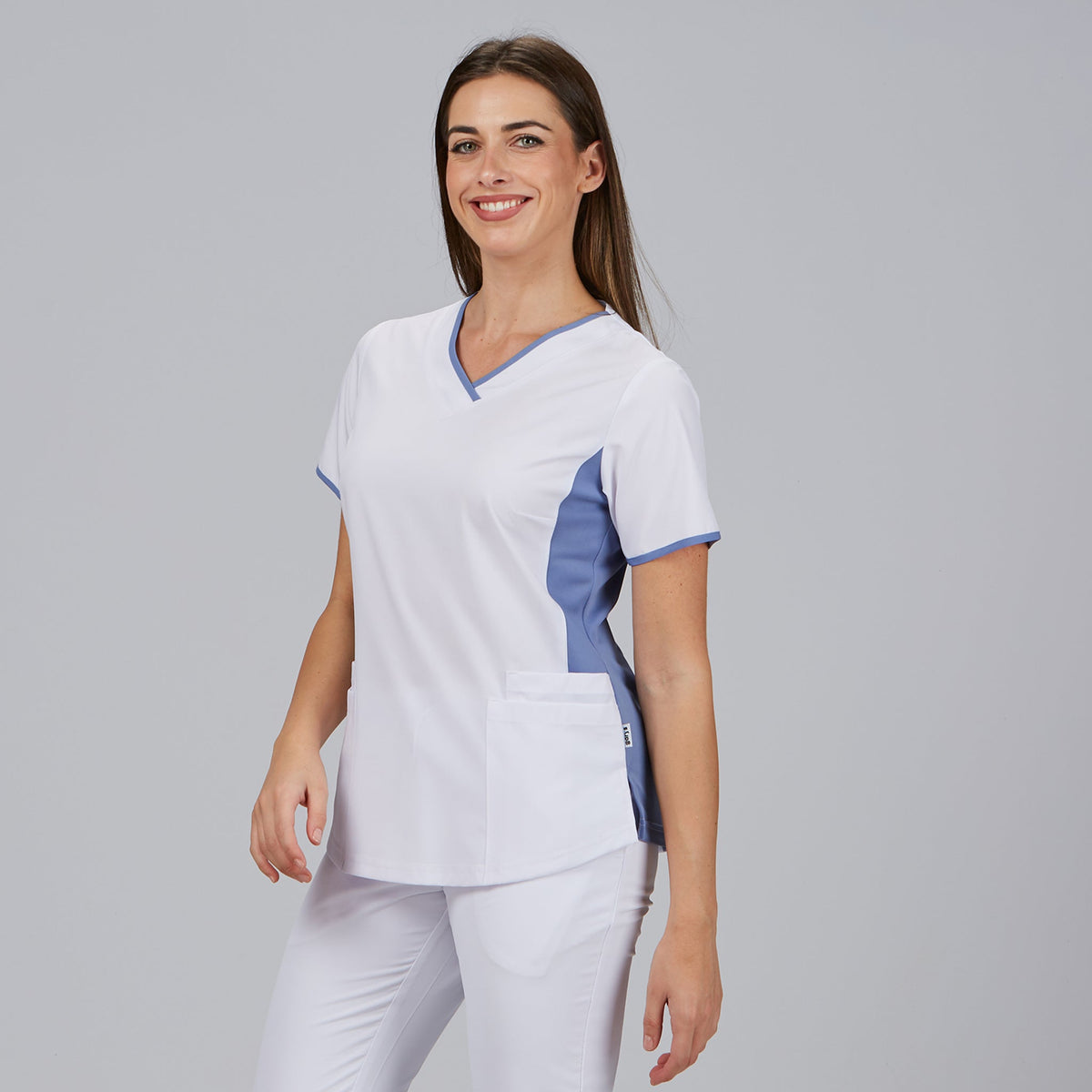 BLUSA MUJER ESCOTE PICO COMBINADA M/C CLEO - Gary's
