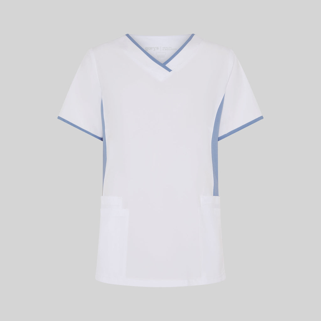 BLUSA MUJER ESCOTE PICO COMBINADA M/C CLEO - Gary's