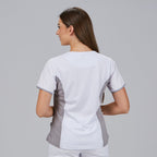BLUSA MUJER ESCOTE PICO COMBINADA M/C CLEO - Gary's
