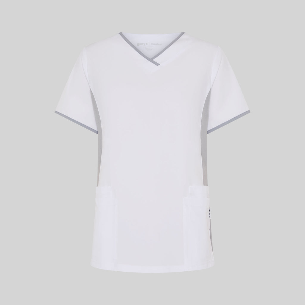 BLUSA MUJER ESCOTE PICO COMBINADA M/C CLEO - Gary's