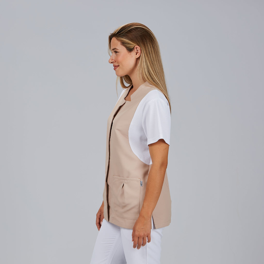 BLUSA MUJER BOTON OCULTO M/C CARMINA - Gary's