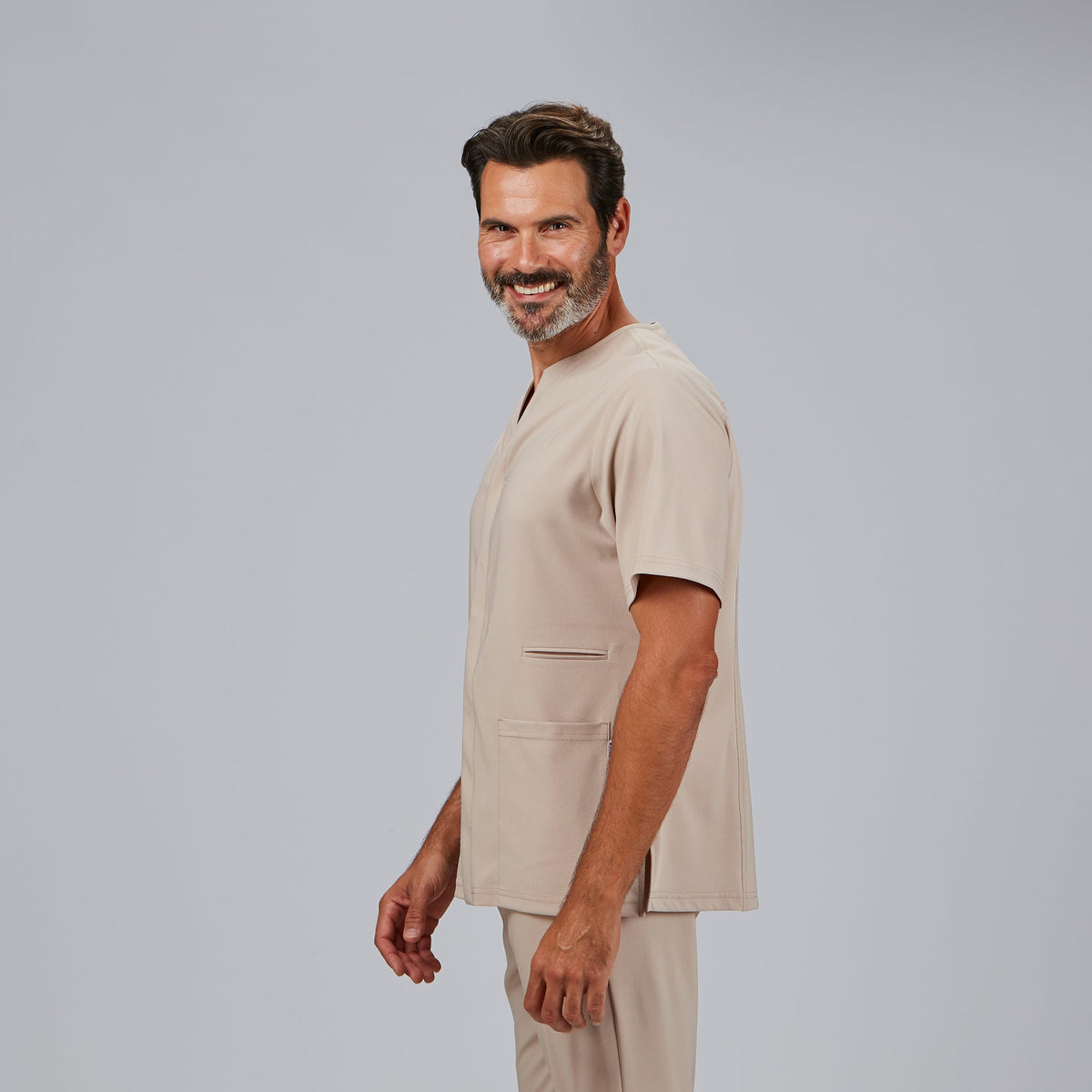 BLUSA HOMBRE ABIERTA CUELLO PICO M/C ALONSO - Gary's