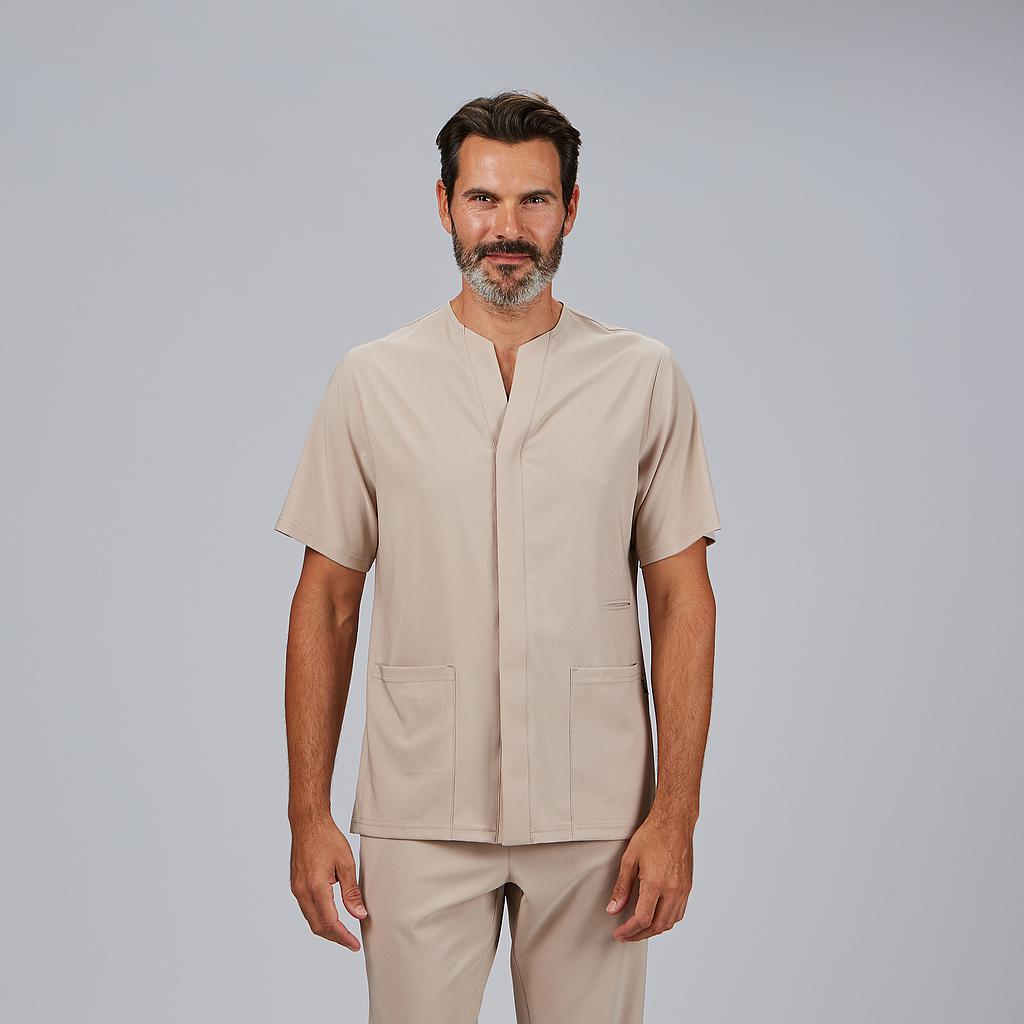 BLUSA HOMBRE ABIERTA CUELLO PICO M/C ALONSO - Gary's