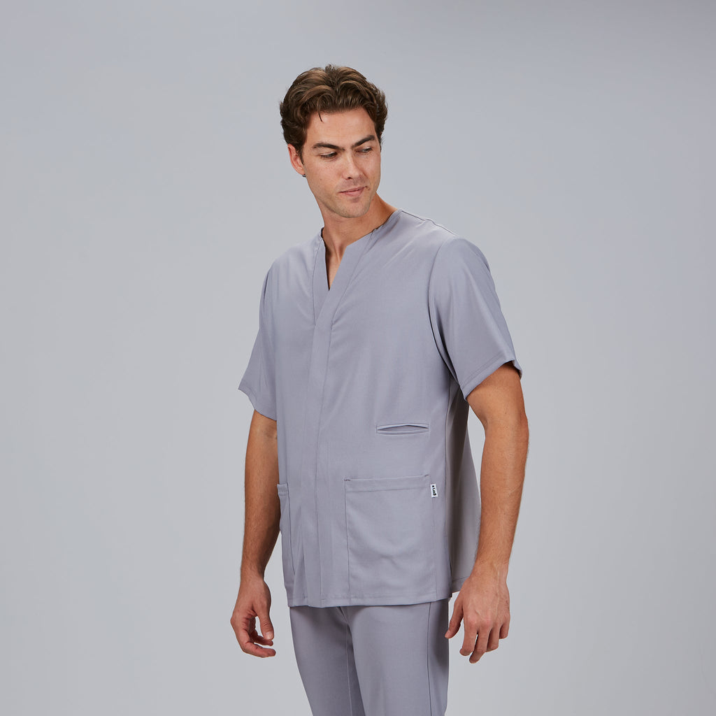 BLUSA HOMBRE ABIERTA CUELLO PICO M/C ALONSO - Gary's