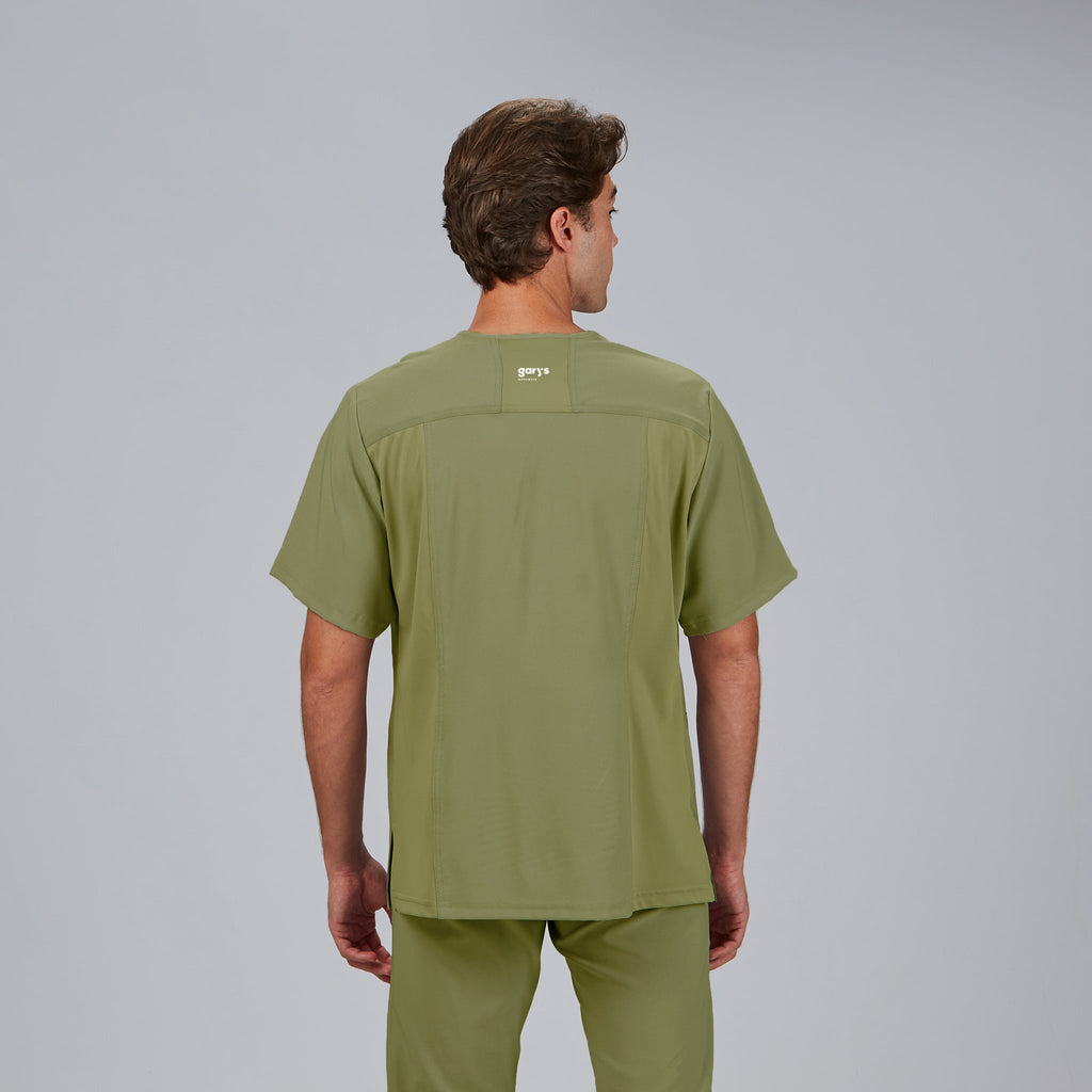 BLUSA HOMBRE ABIERTA CUELLO PICO M/C ALONSO - Gary's