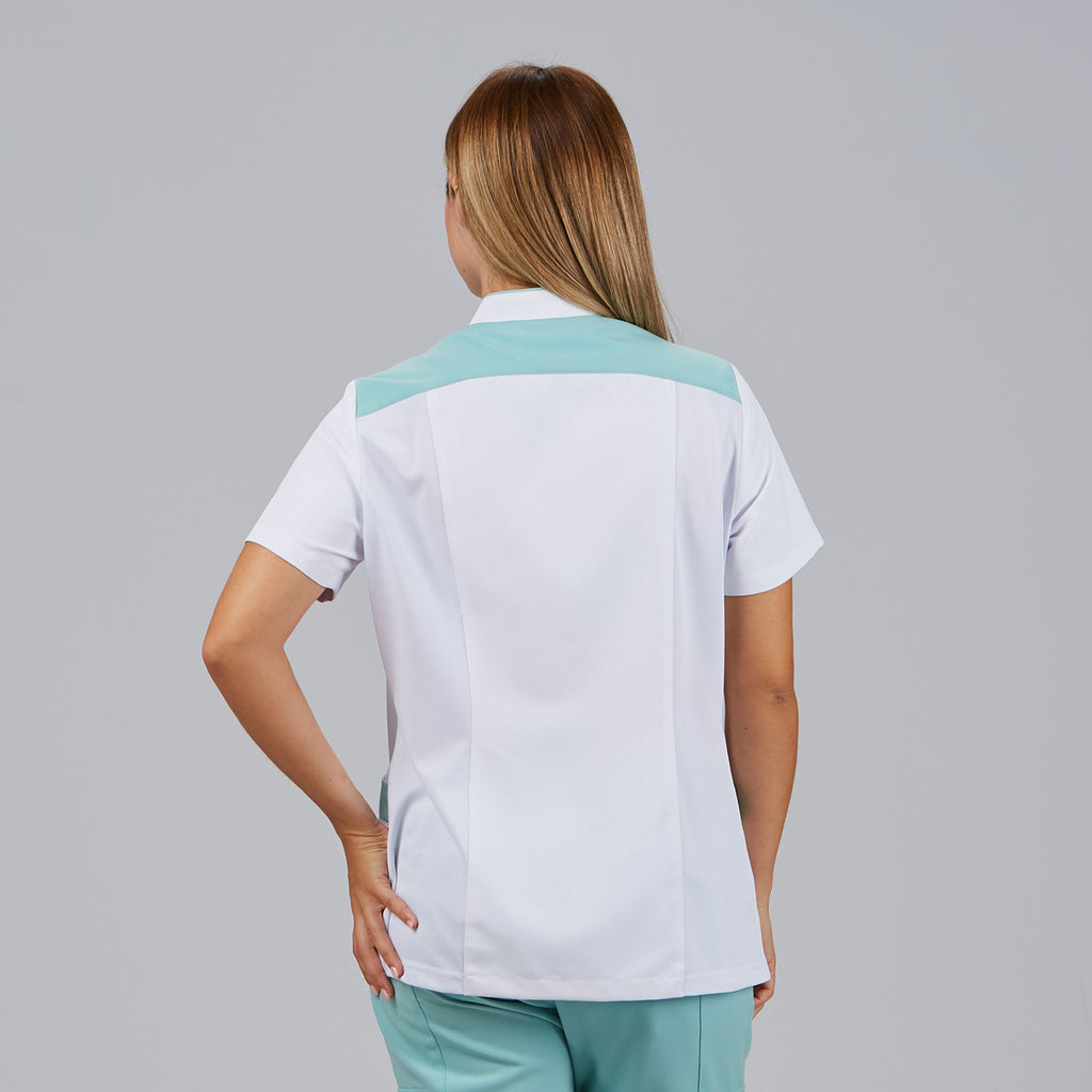 BLUSA MUJER ABIERTA CUELLO MAO M/C JUDIT - Gary's