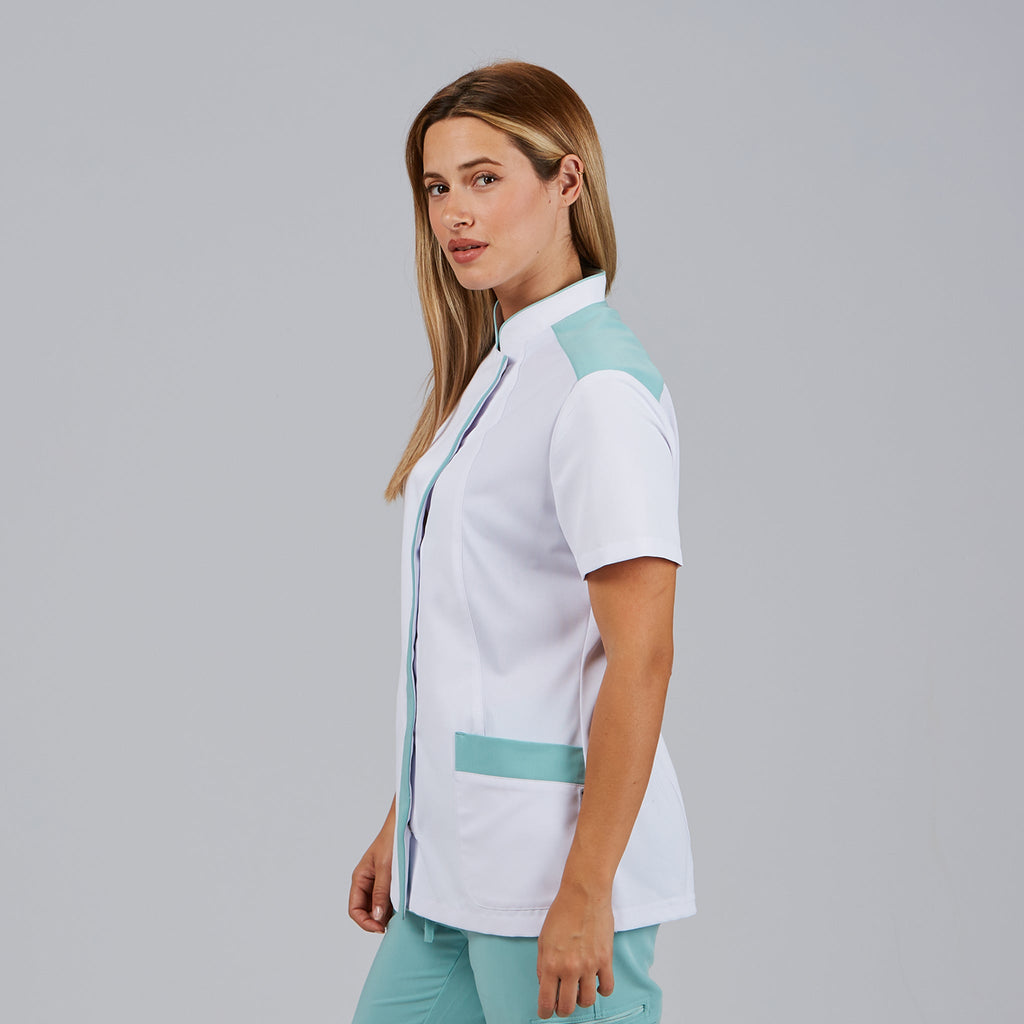 BLUSA MUJER ABIERTA CUELLO MAO M/C JUDIT - Gary's