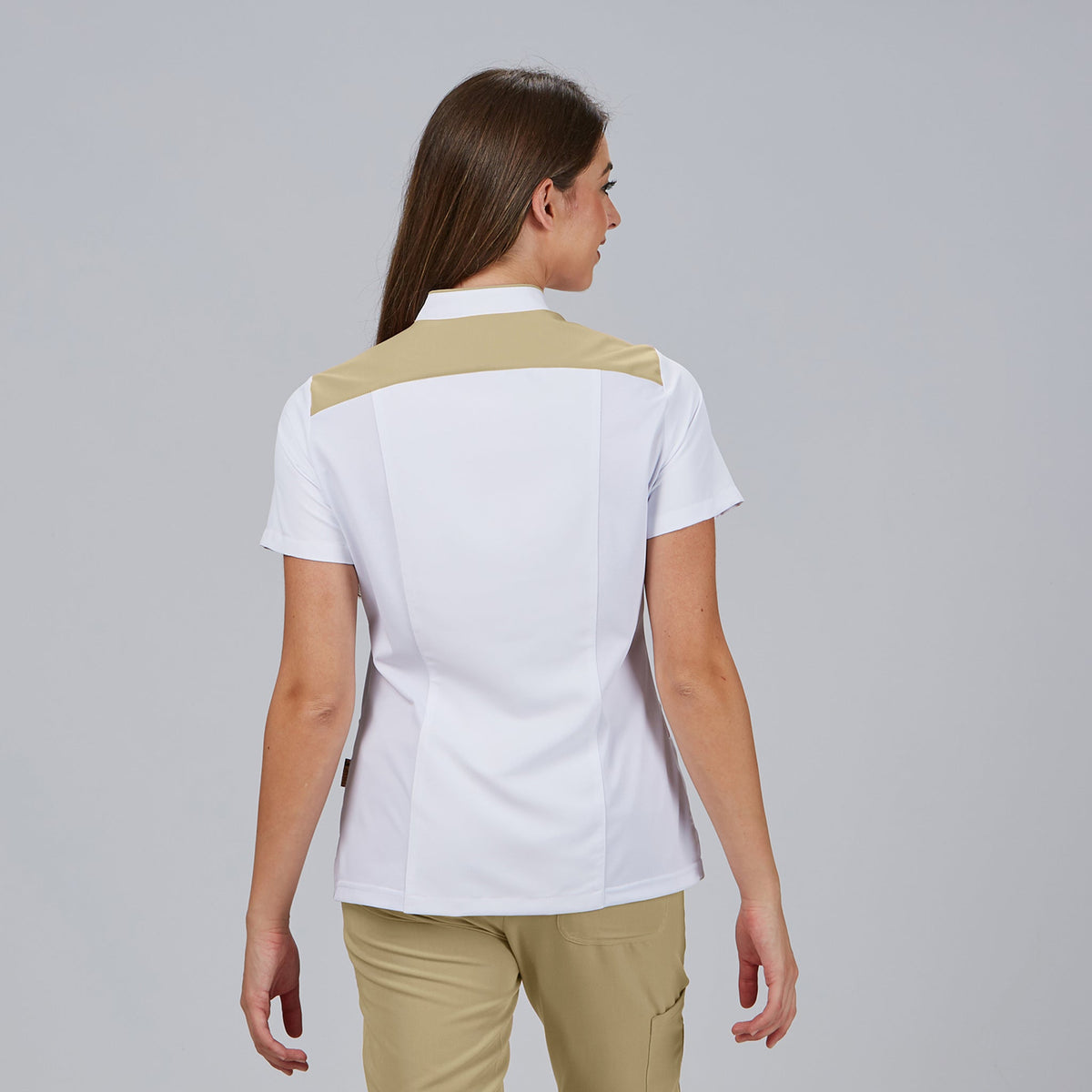 BLUSA MUJER ABIERTA CUELLO MAO M/C JUDIT - Gary's