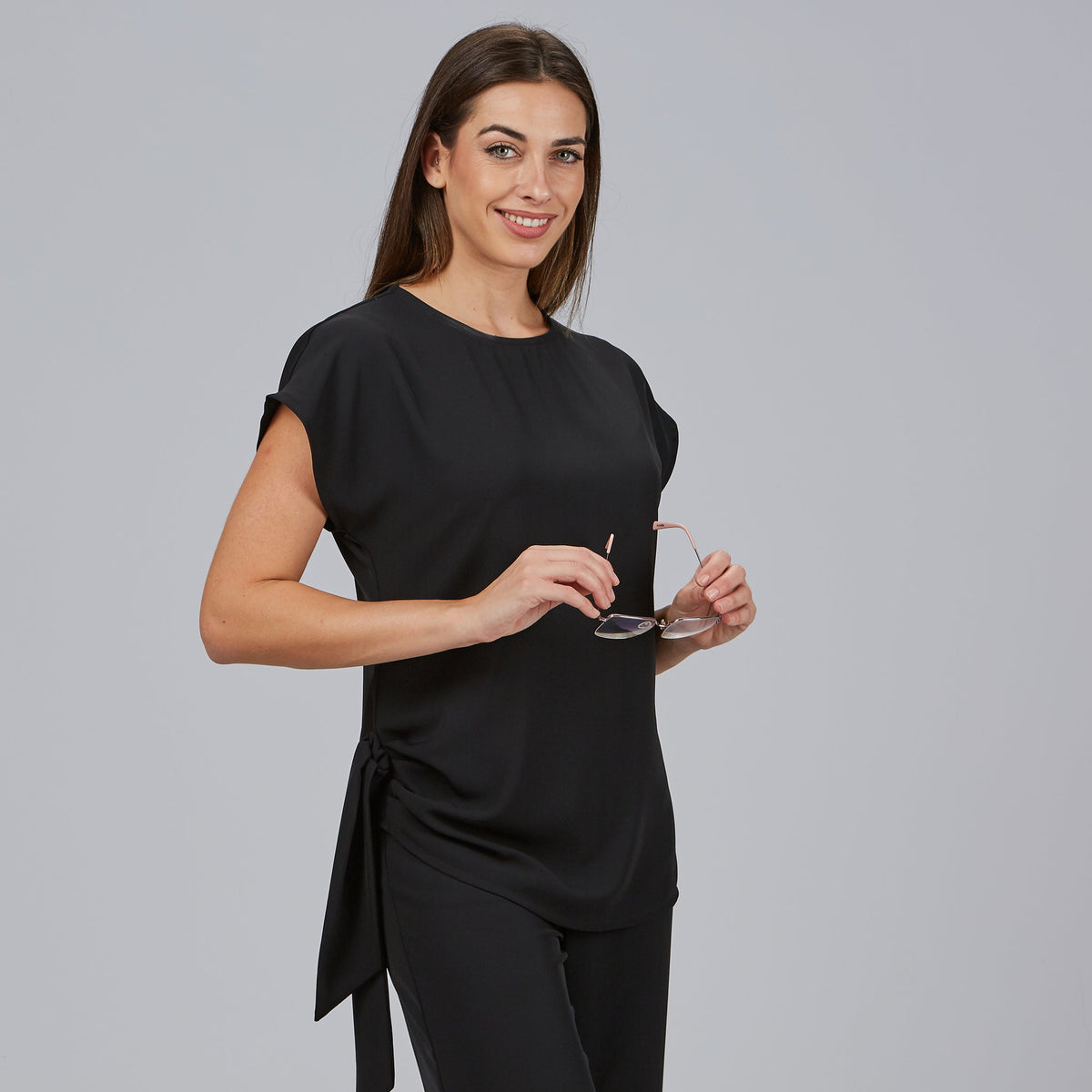 BLUSA MUJER DRAPEADO AROA - Gary's